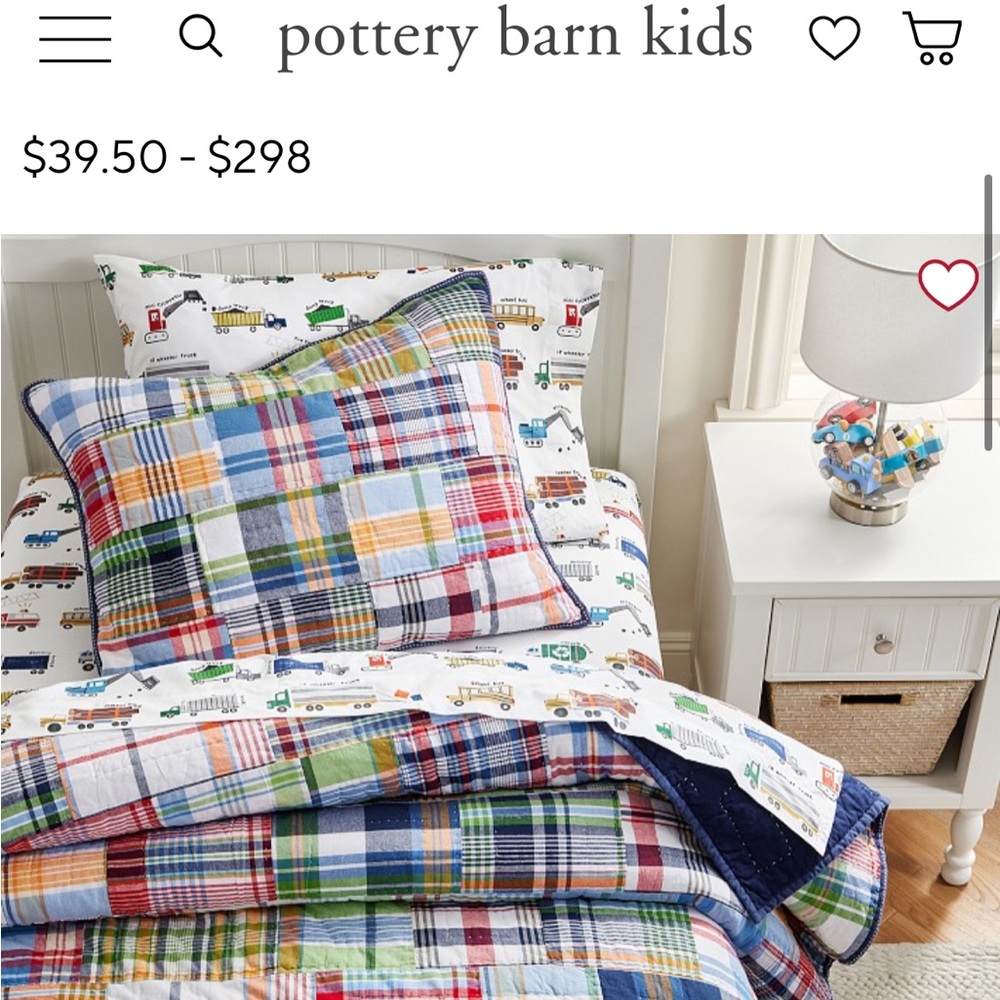 Pottery Barn Quilt and Shams - TWO Sets